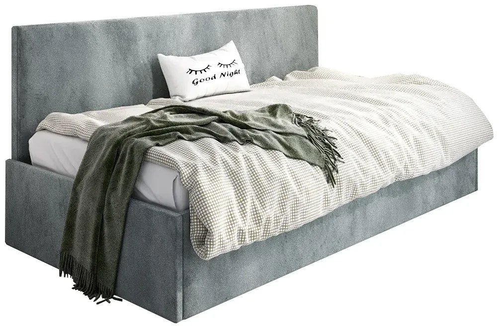 Szare młodzieżowe łóżko z pojemnikiem S9-T74