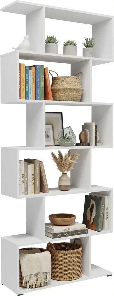 Biały ażurowy regał do salonu P3-R40