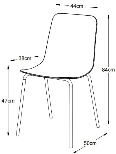 Turkusowe plastikowe krzesło Whitby – Unique Furniture