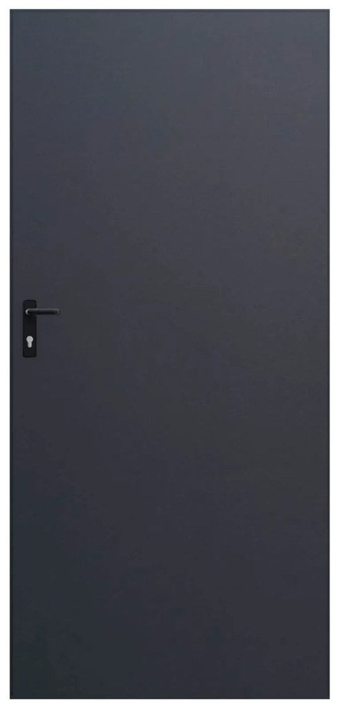 Drzwi blaszane 80, prawa, antracyt
