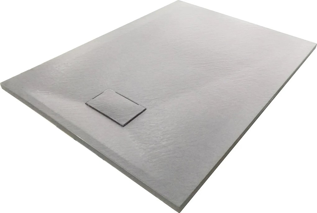 Brodzik prostokątny serii GT wykonany z SMC o wyglądzie betonu