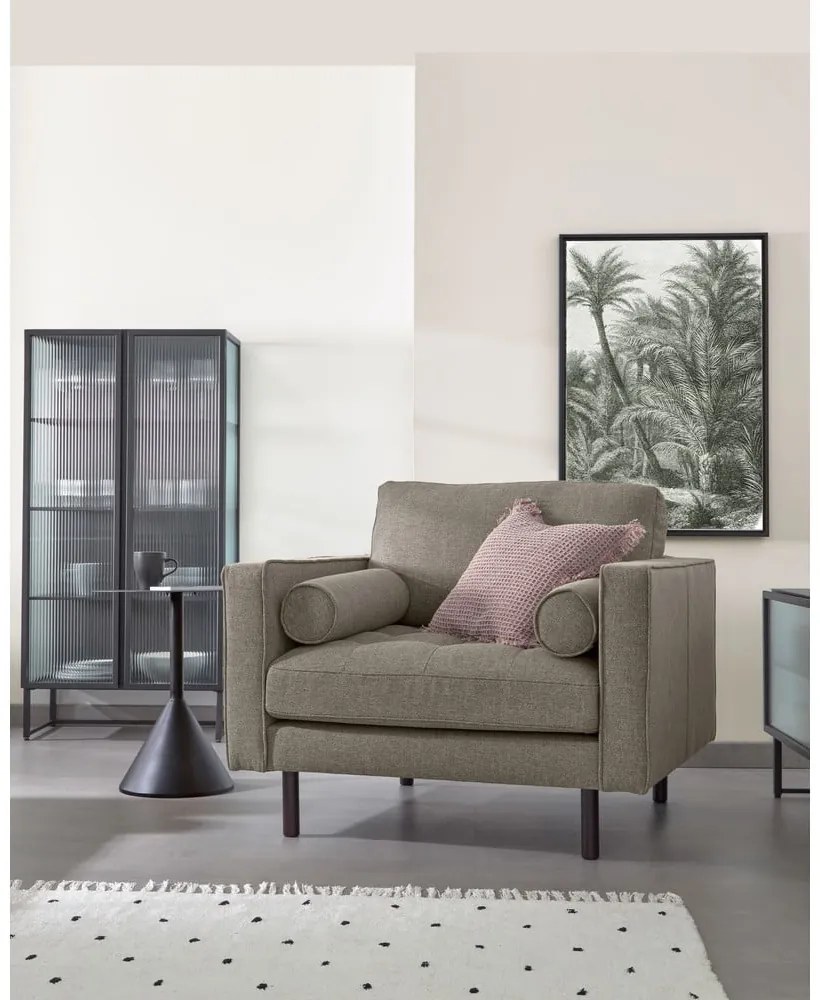 Czarna stalowa witryna 70x143x41 cm Trixie – Kave Home