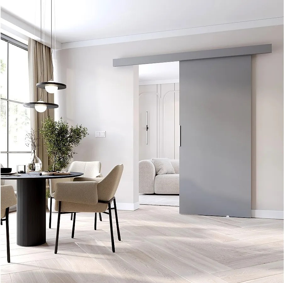 MINIO go for it, Drzwi przesuwne wewnętrzne CLEAN A 106 cm  w kolorze szarym