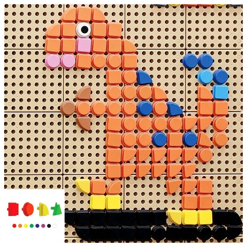 Masterkidz geometryczne elementy 8 kolorów 256 szt akcesoria do tablic stem