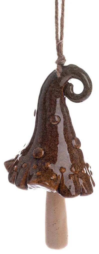 Ceramiczny dzwonek Kapelusz brązowy, 38 x 9 cm