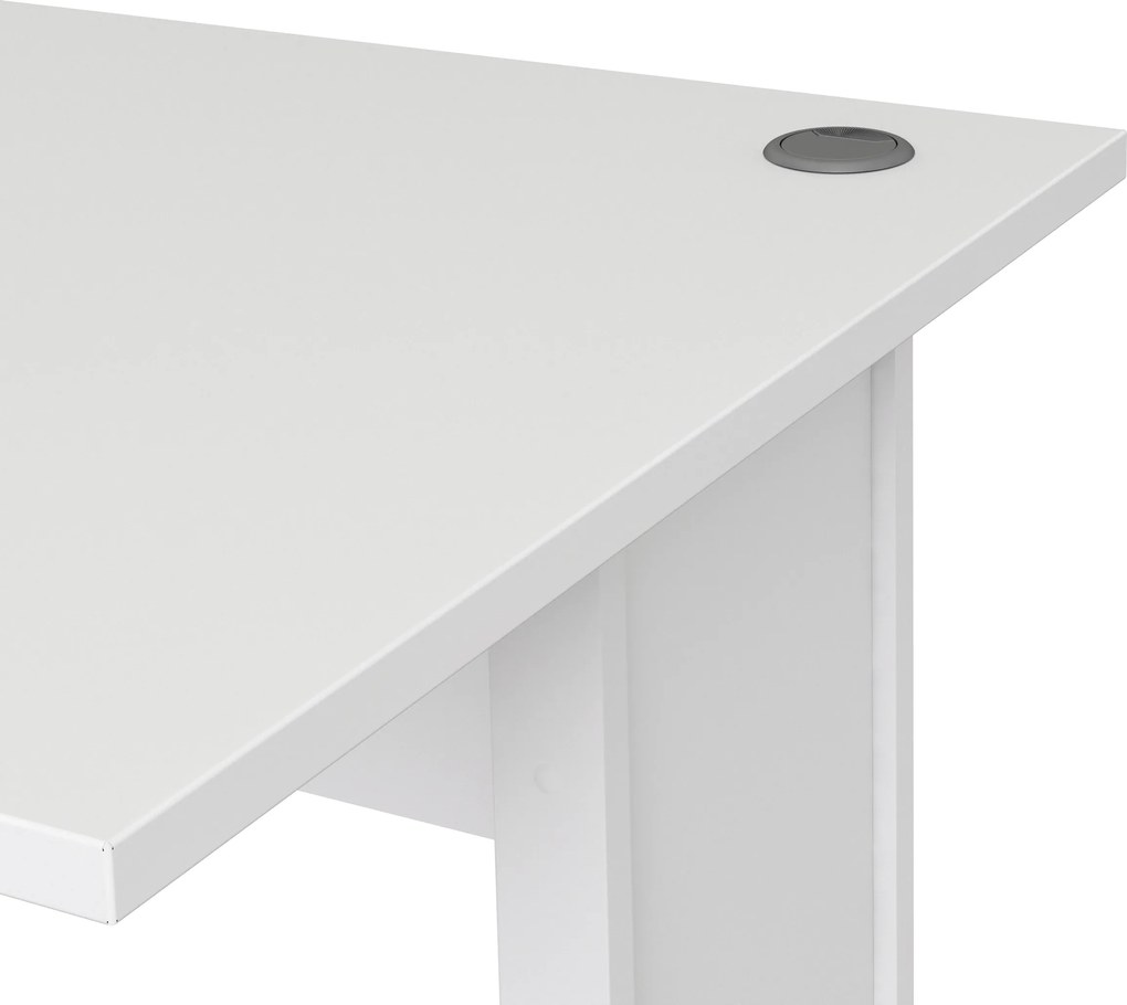 Biurko proste Prima biały 120 białe nogi