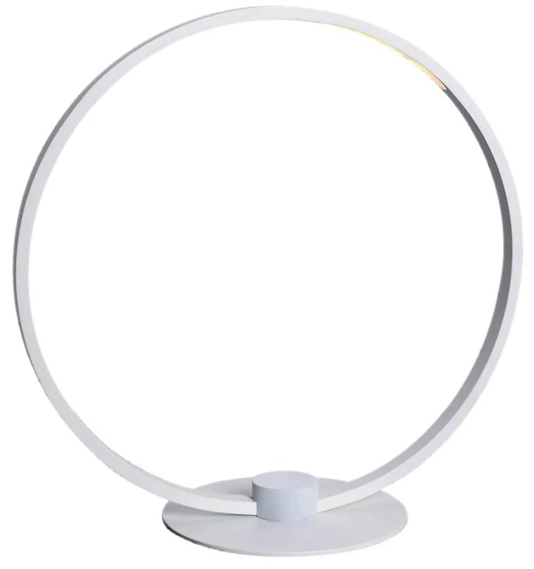 Biała owalna lampa stołowa SULION Framed