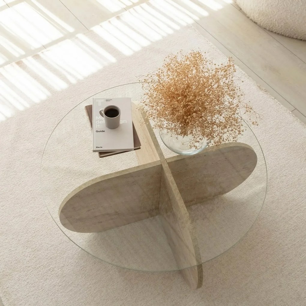 Stolik konferencyjny Bubble Travertine