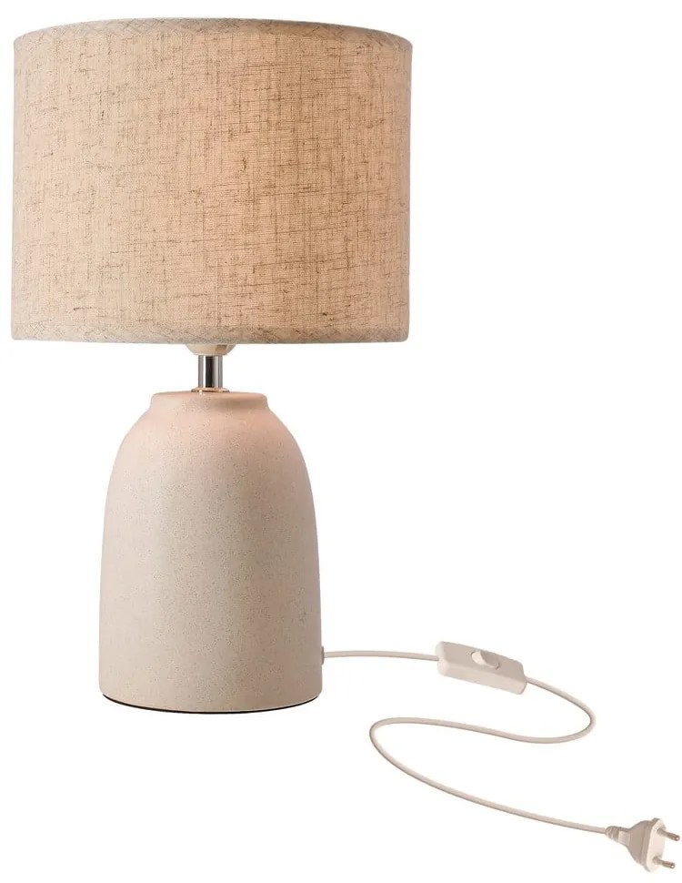 Lampa stołowa z tekstylnym kloszem (wysokość 39 cm) Tafla – Candellux Lighting
