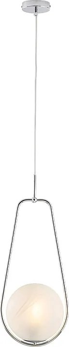 Lampa wisząca Afrodyta z chromowanego żelaza 1 lampa z kulą dm.20 159 Ø24 BL286-S1-CR