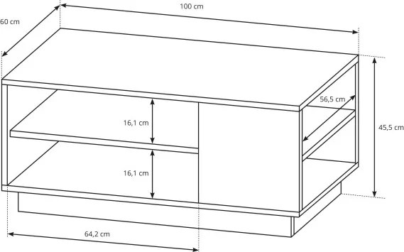 RACO Stolik Kawowy Dąb Artisan – Nowoczesny