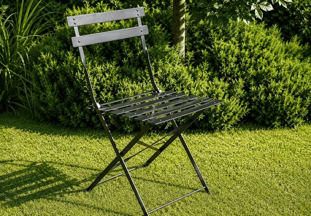 Krzesło stalowe Nerovita – designerskie krzesło ogrodowe i balkonowe w stylu loftowym