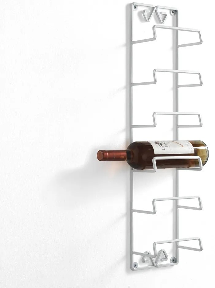 Biały wiszący metalowy regał na wino liczba butelek 6 16x68x10 cm Oste – Tomasucci