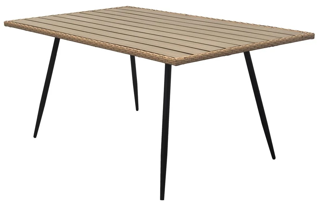Autronic Stół ogrodowy, metal, polywood, brązowy,A Z-F1407 NAT