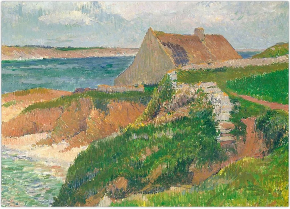 Obraz na szkle - Henri Moret, The Island of Raguenez, Brittany, reprodukcje (70x50 cm)