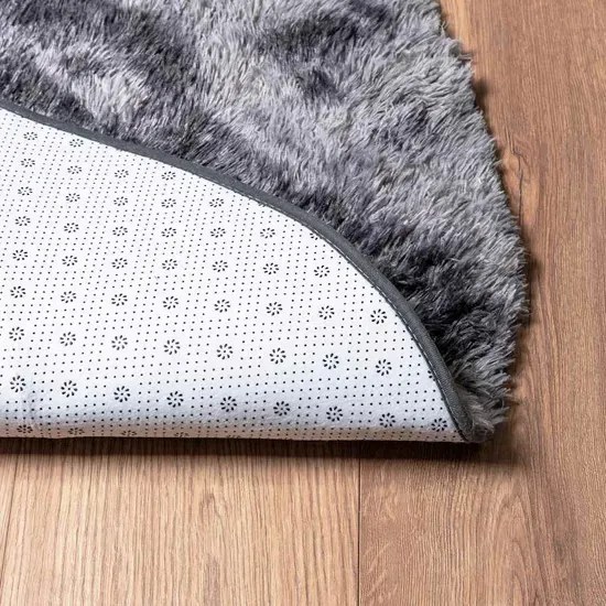Ciemnoszary okrągły dywan 100 cm E0-Z83