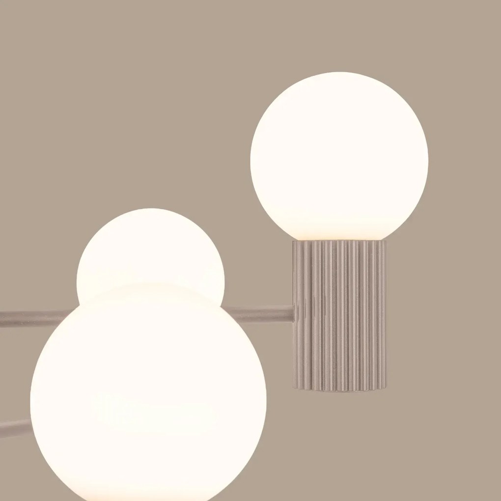 Żyrandol HALO 6 taupe ryflowany  SOLLUX  LIGHTING