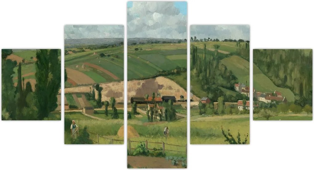 Obraz - Camille Pissarro, Landscape at Les Pâtis, Pontoise, reprodukcje (125x70 cm)