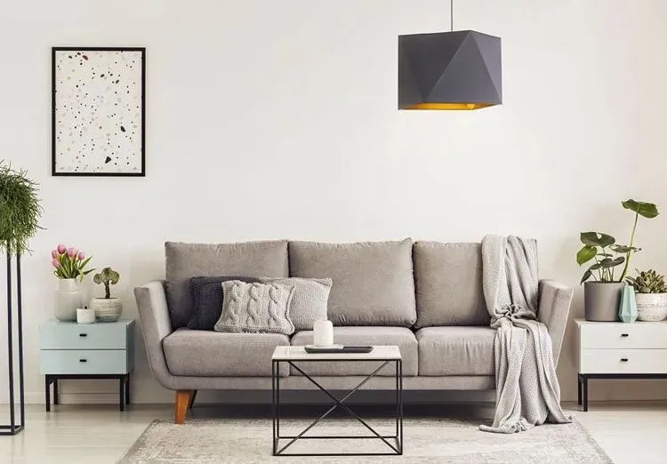 Lampa wisząca glamour z chromowanym stelażem D4-N98