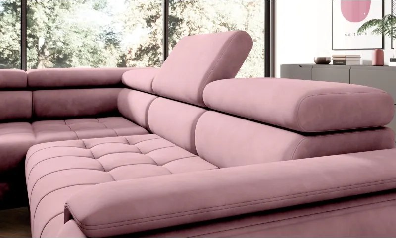 Narożnik CHIVAS L Prawostronny z Elektryczną regulacją siedziska wolnostojący tkanina Element 24 WERSAL