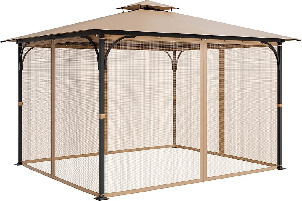 Namiot Ogrodowy SucceBuy Zamienny Ekran do Altany Ogrodowej 304.8 x 365.76 x 222.5 cm, Tylko Siatka