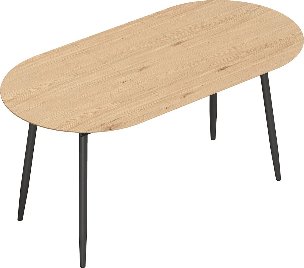 HOMCOM Stół rozkładany 120-160 x 80 cm stół jadalny dla 4-6 osób w stylu wiejskim do kuchni, jadalni, dąb | Aosom PL