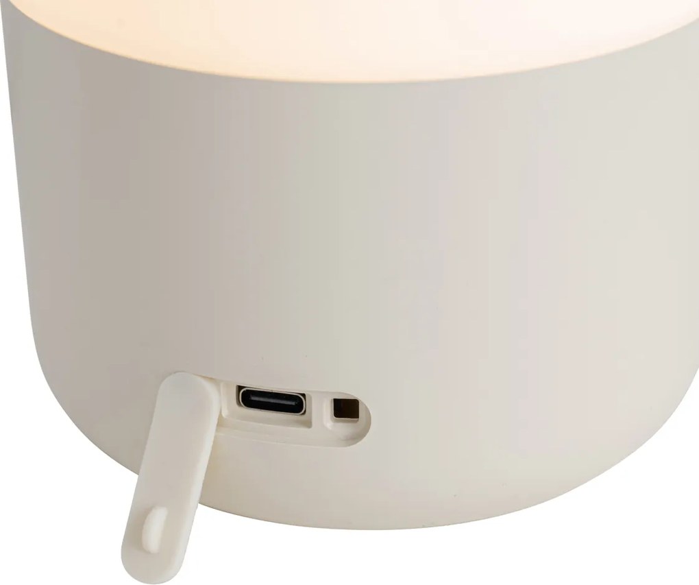 Lampa stołowa na zewnątrz beżowa z białą, w tym akumulatorowa dioda LED IP44 - Haard