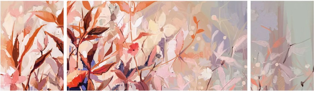 Obraz - Malowanie pastelami jesieni (170x50 cm)