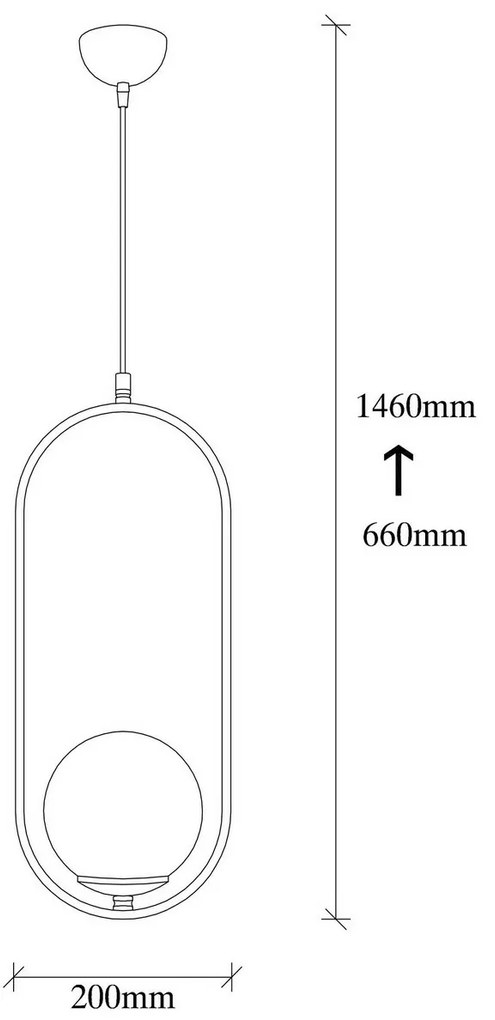 Lampa wisząca Mudoni - MR - 837, czarno-biała