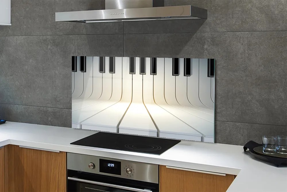 Szklany Panel Pianino klawisze