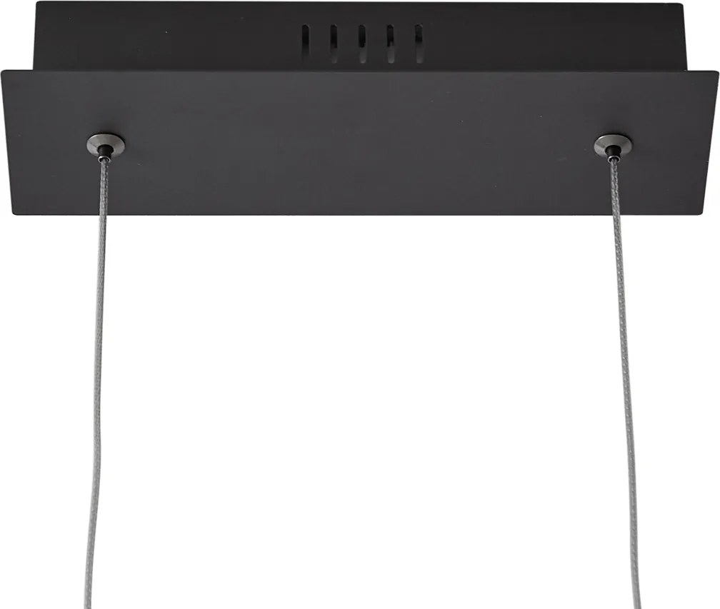 Designerska lampa wisząca czarna 110 cm z wbudowanymi diodami LED z 3-stopniową regulacją ściemniania - Wokkel