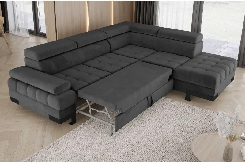 Narożnik SELVA L z funkcją spania i pojemnikiem WERSAL