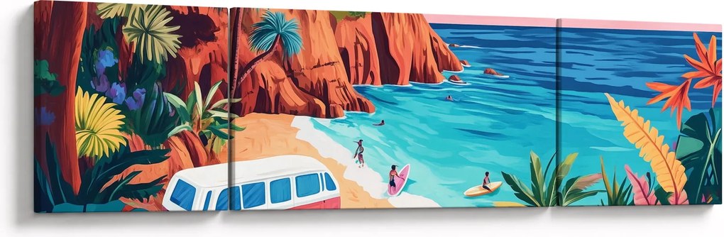 Obraz - Karawan nad oceanem (170x50 cm)