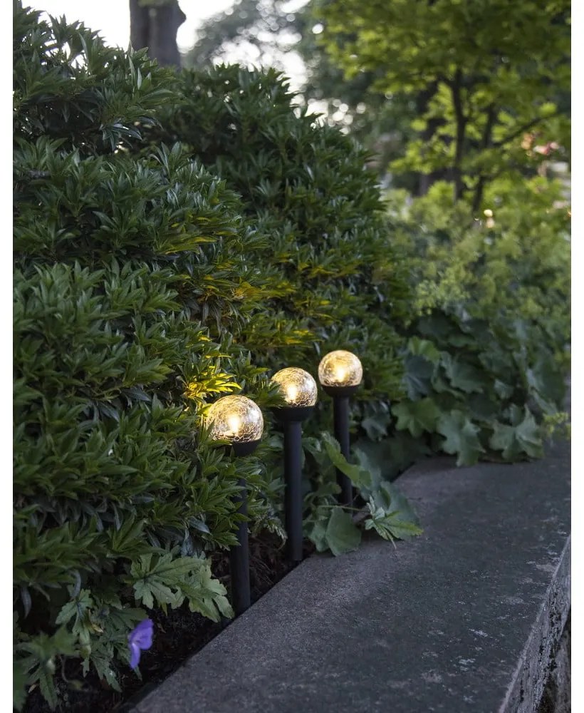 Zestaw 3 ogrodowych lamp solarnych LED Star Trading Roma, wys. 23 cm