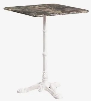 Kwadratowy Stolik Barowy Z Naturalnego Kamienia Azteca 60 X 60 Cm & Zielony Marmur Forest - Lodowcowa Biel - Sklum
