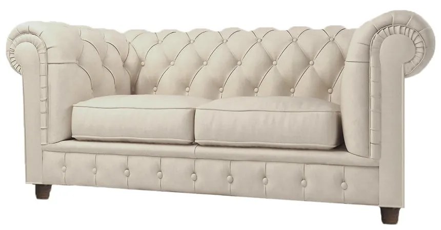 Kremowa aksamitna sofa 178 cm Cambridge – Ropez