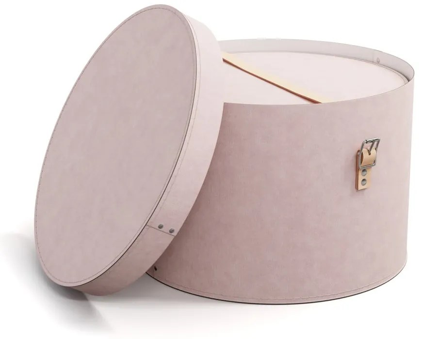 Jasnoróżowe kartonowe pojemniki zestaw 2 szt. z pokrywką ø 37,5x25 cm Rut Restore Paper Laminate – Bigso