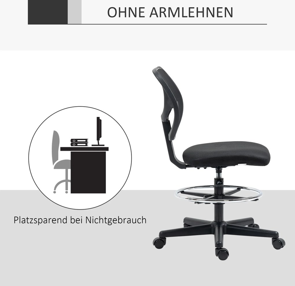 Vinsetto Ergonomiczne Krzesło Biurowe z Podnóżkiem Fotel Dyrektorski Wyściełane Oparcie Brązowe | Aosom PL