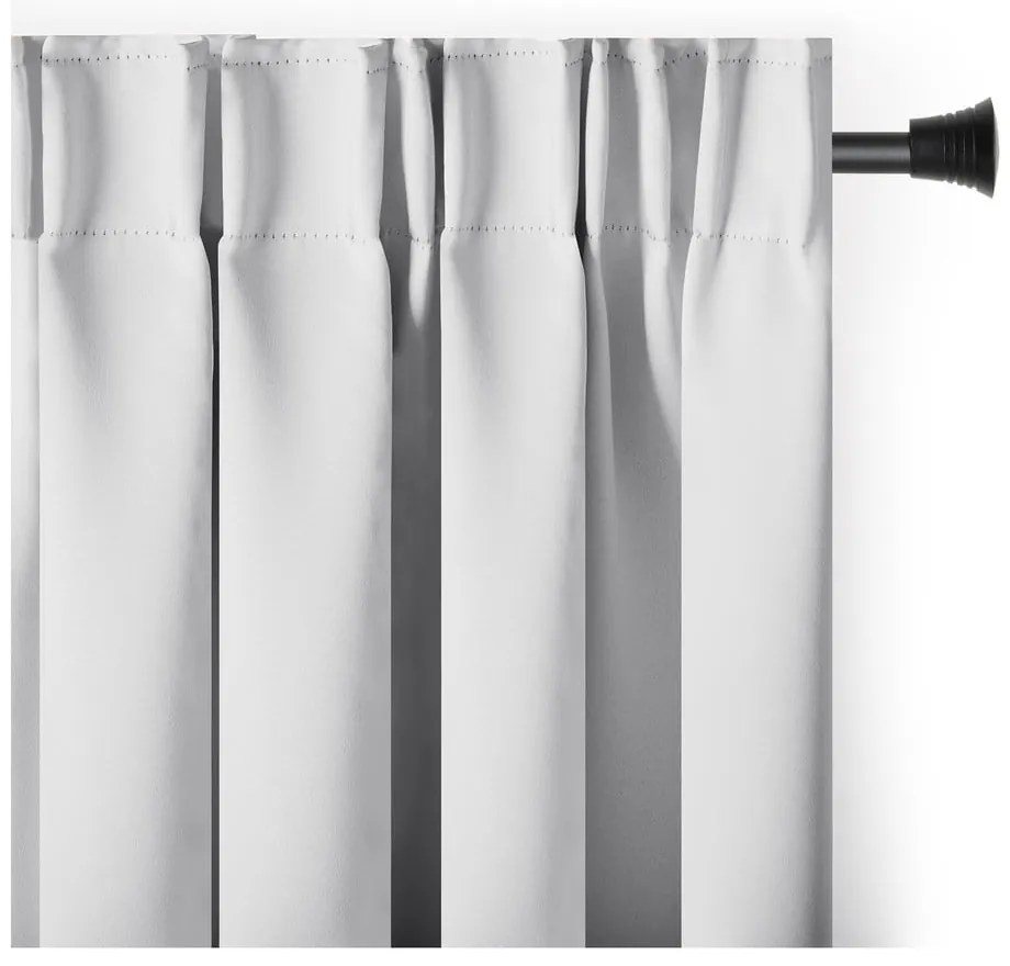Biała zaciemniająca zasłona termiczna 140x245 cm Pleat – Restilo
