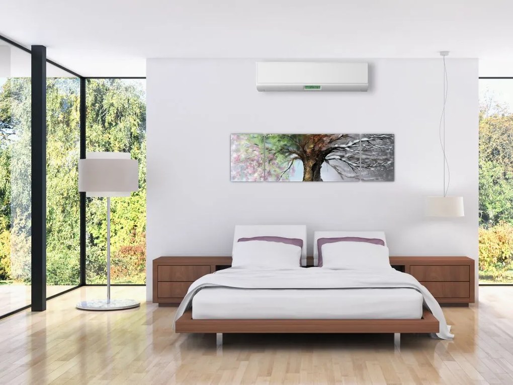 Obraz - Drzewo czterech pór roku (170x50 cm)