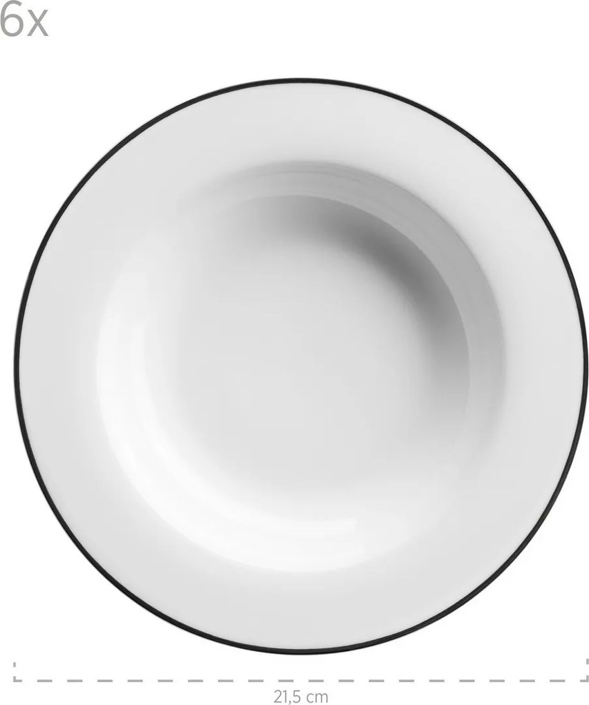 Mäser Zestaw płytkich i głębokich talerzy 12 szt. NOLA