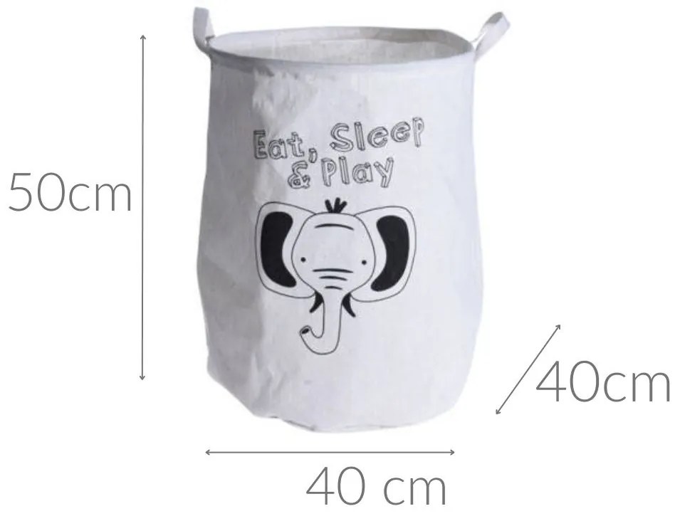 Kosz na zabawki SAFARI, z dwoma uchwytami, Ø 40 cm