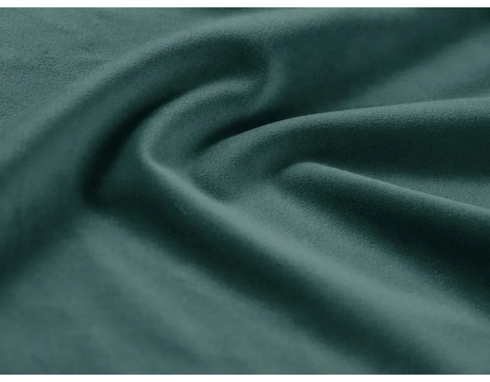 Morska aksamitna rozkładana/ze schowkiem sofa 235 cm Kyoto – Cosmopolitan Design