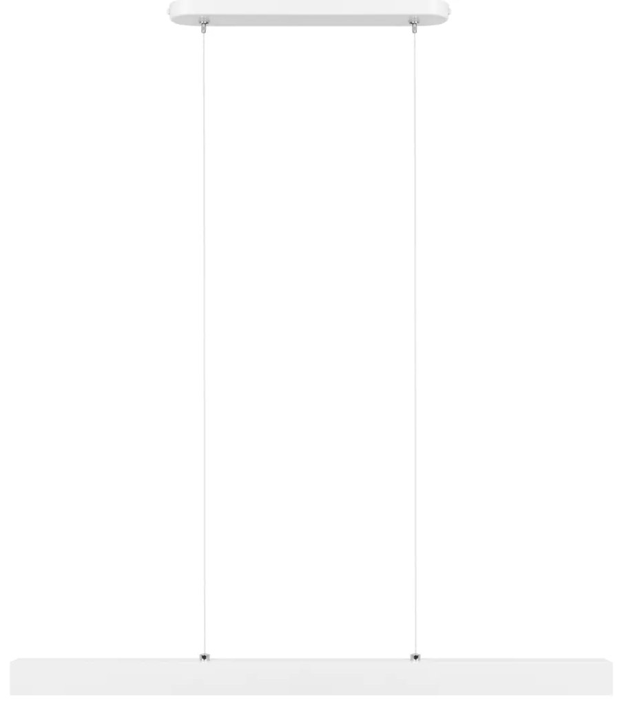 Biała lampa wisząca LED 76cm z metalu W76LED-4K-WEIß wymienny LED wyso