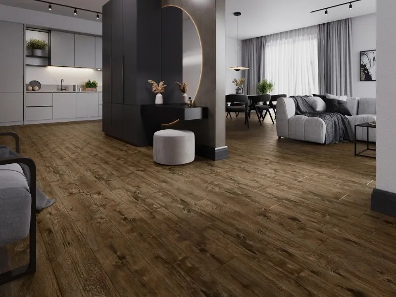 Mexen Orange Beach panele winylowe 1240 x 182 mm SPC 6,5 mm, podkład IXPE 1,5 mm, 4 V-Fuga, Orzech - F1028-1240-182-505-4V1-02