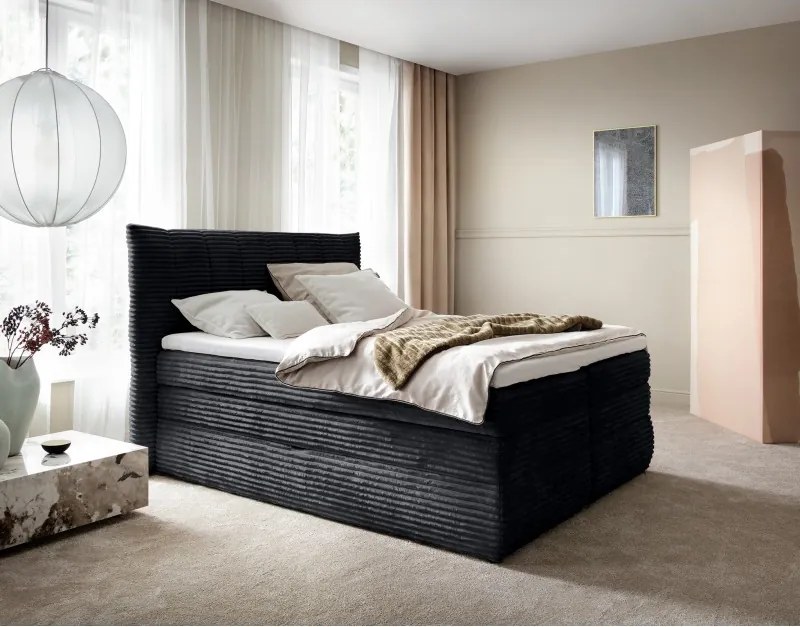 Łóżko Kontynentalne AMBER 140 Box spring 2 x pojemnik WERSAL