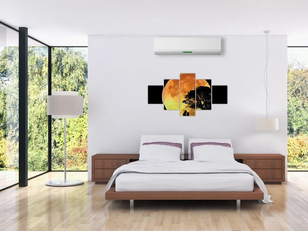 Obraz cieni w świetle księżyca (125x70 cm)