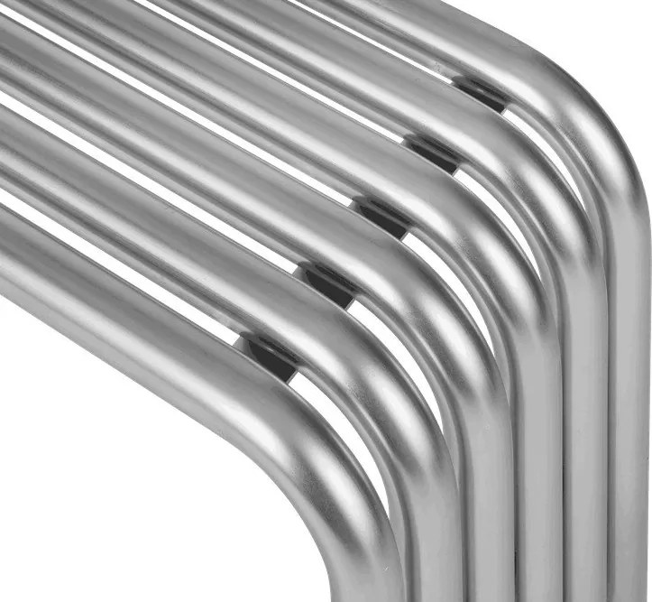 Metalowa ławka ogrodowa w kolorze srebra Nokk – noo.ma