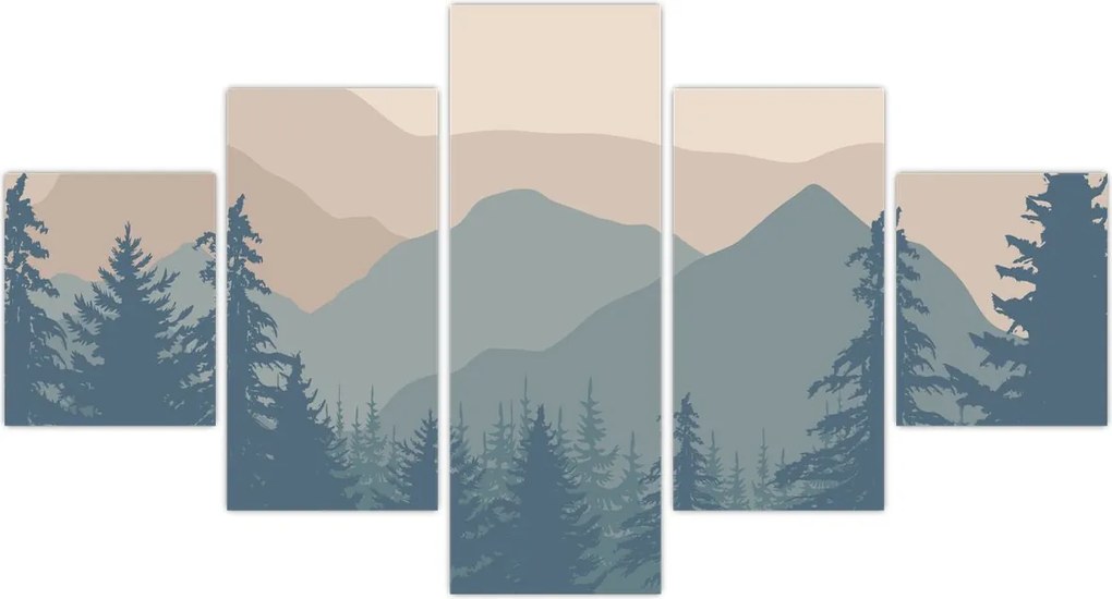 Obraz - Góry Turkusowe N⁰2 (125x70 cm)
