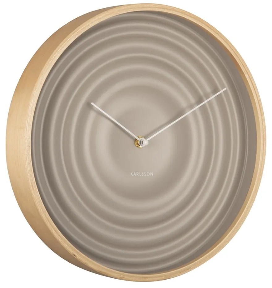 Beżowy zegar Karlsson Ribble, ø 31 cm